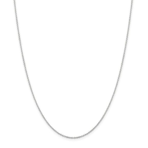 Silver, Athletic Collection, Small Polished Number 6 Necklace - 16 In - Picture 3 of 7